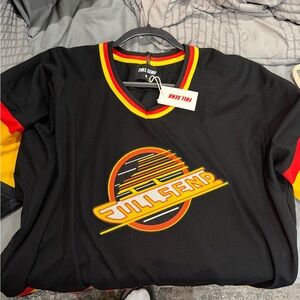 Vintage Black Jersey with Red and Yellow Accents
